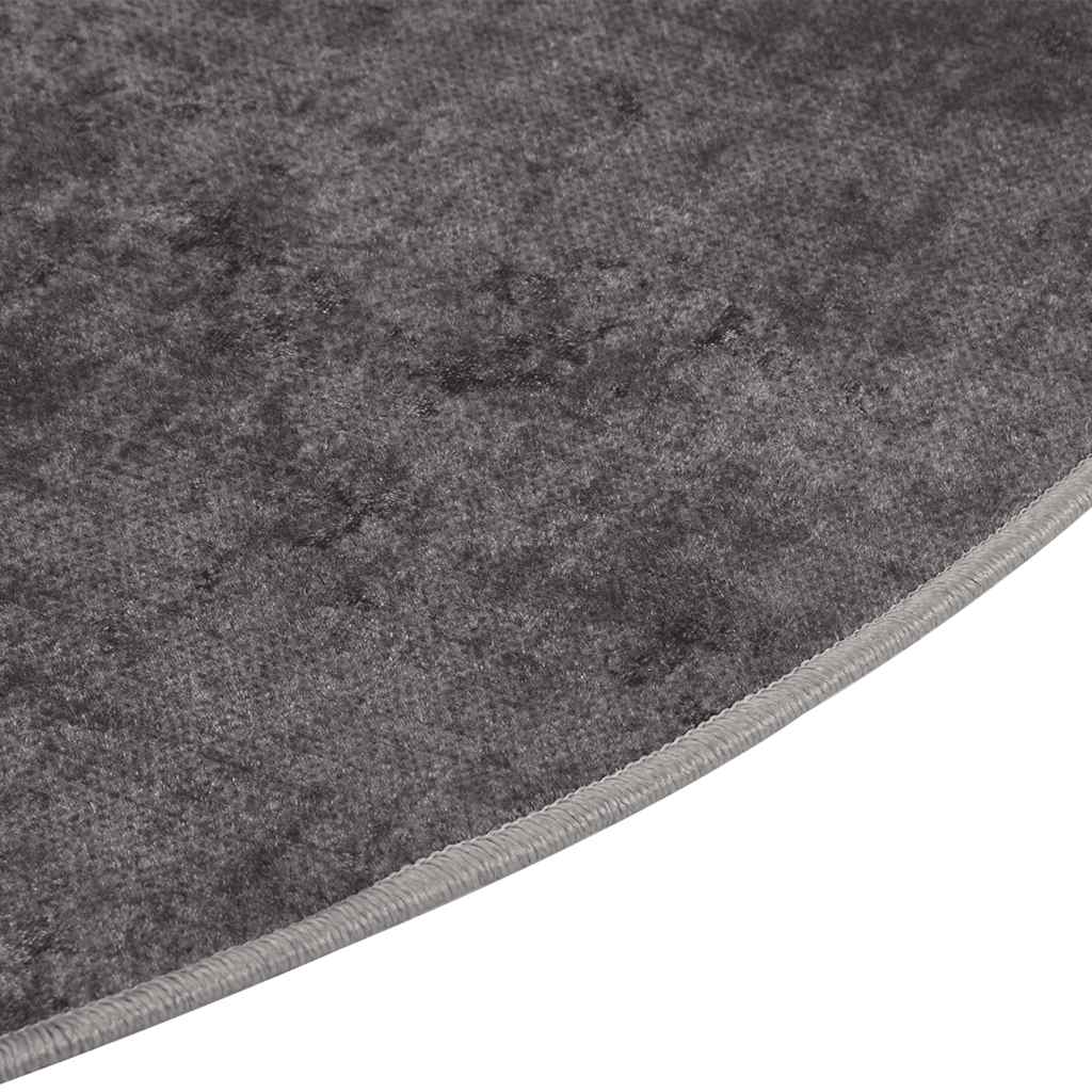 Rug Washable φ120 cm Grey Anti Slip