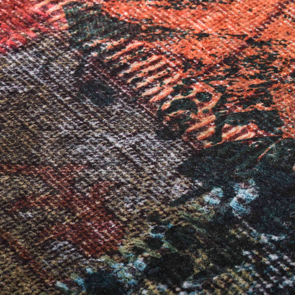 Rug Washable Patchwork 190x300 cm Multicolour Anti Slip