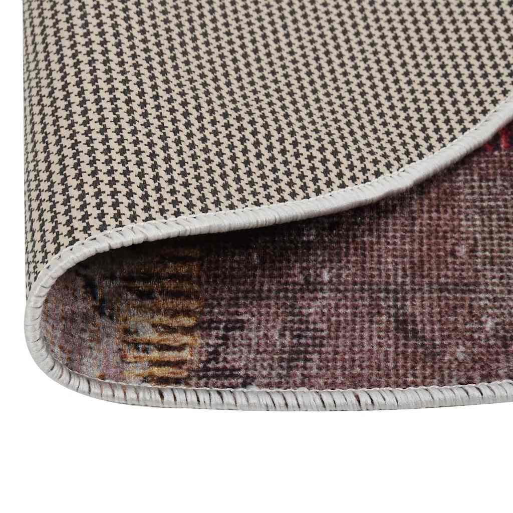 Rug Washable Patchwork φ120 cm Multicolour Anti Slip