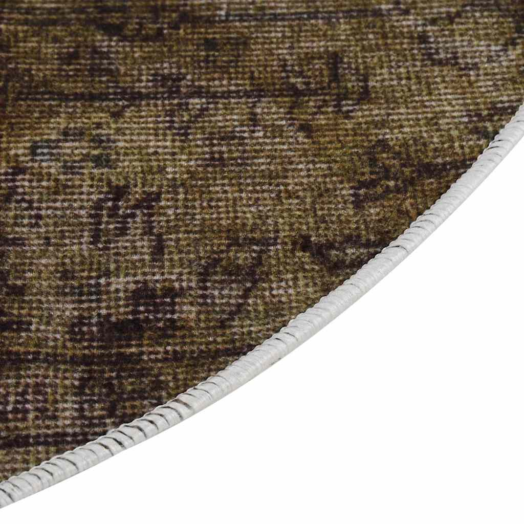 Rug Washable Patchwork φ120 cm Multicolour Anti Slip