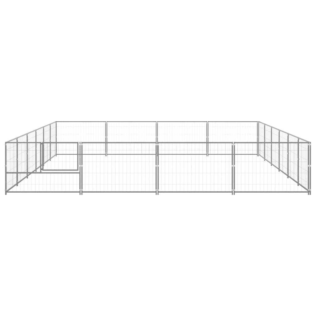 Dog Kennel Silver 24 m² Steel