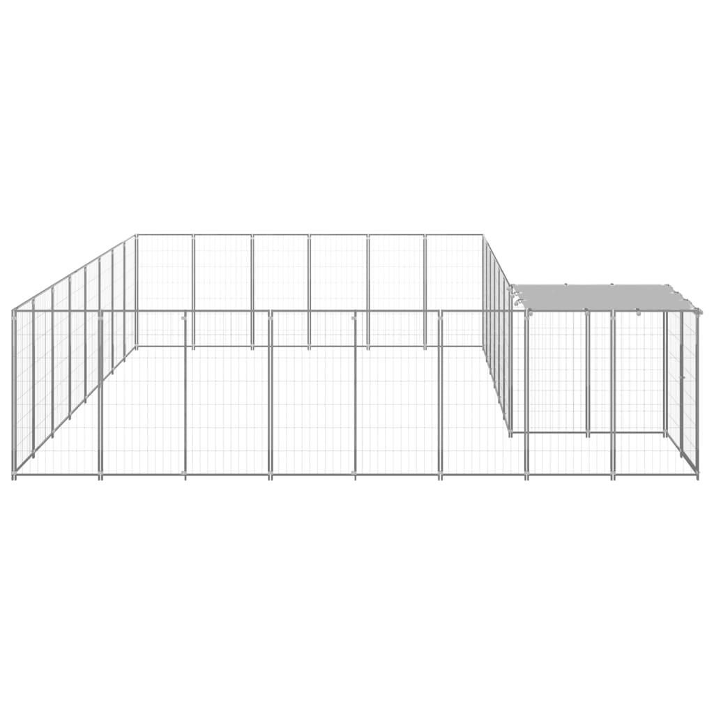 Dog Kennel Silver 15.73 m² Steel