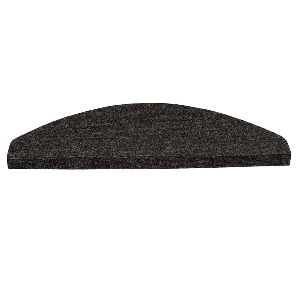 Stair Mats Self-adhesive 15 pcs 56x17x3 cm Black
