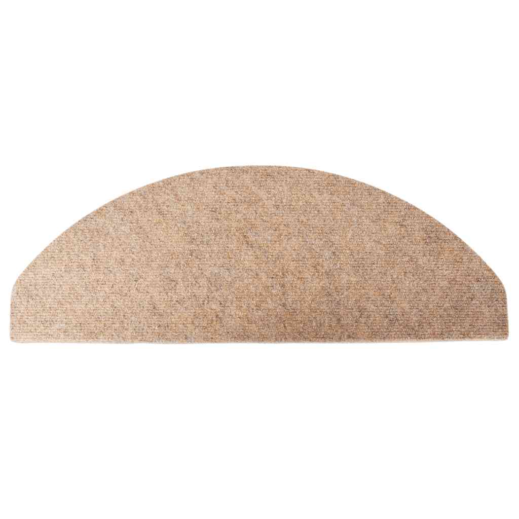 Stair Mats Self-adhesive 15 pcs 65x22.5x3.5 cm Beige