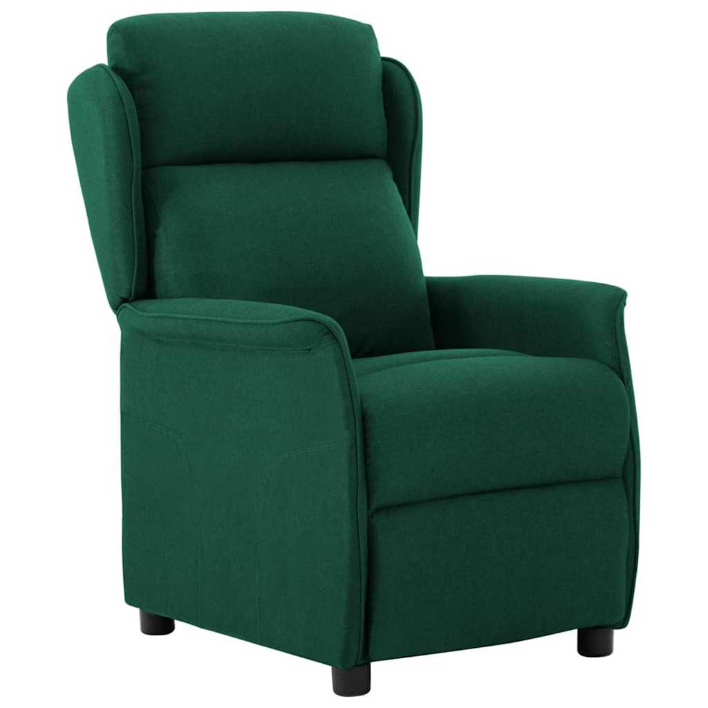 Recliner Chair Dark green 67.5 x 93.5 x 101.5 cm Fabric