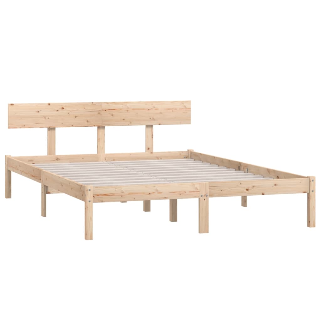 Bed Frame without Mattress Solid Wood 140x200 cm
