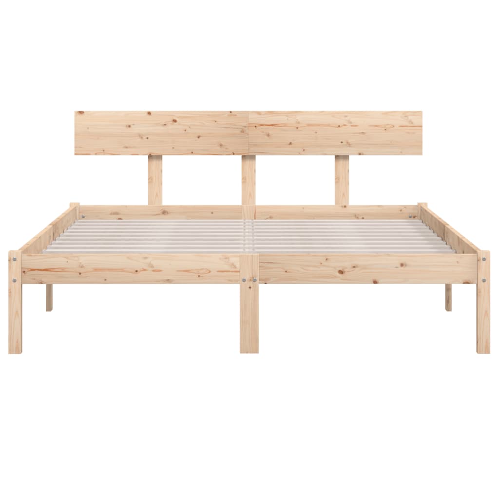 Bed Frame without Mattress Solid Wood 140x200 cm