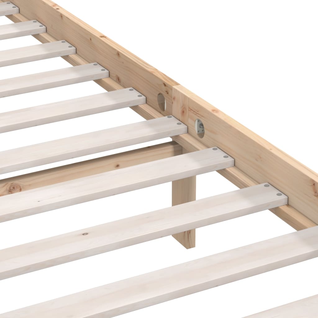 Bed Frame without Mattress Solid Wood 140x200 cm