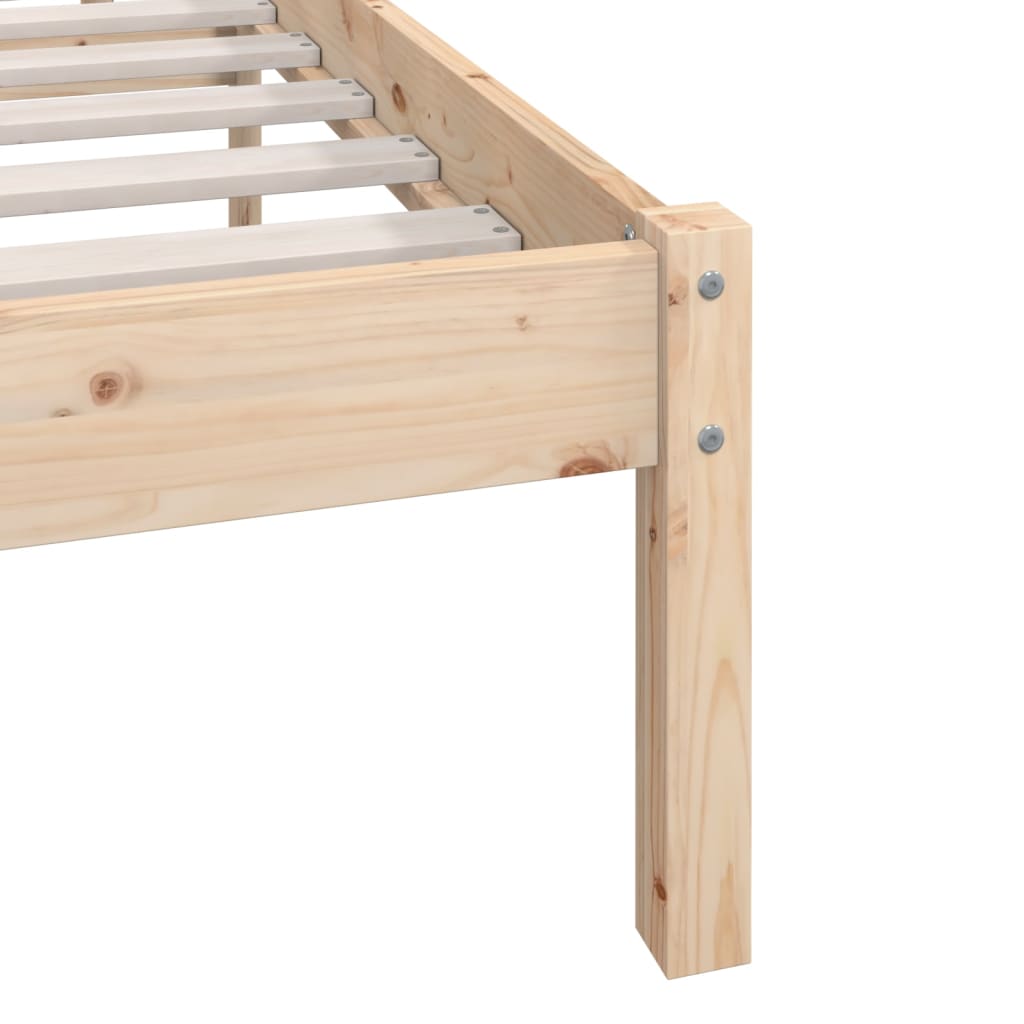 Bed Frame without Mattress Solid Wood 140x200 cm