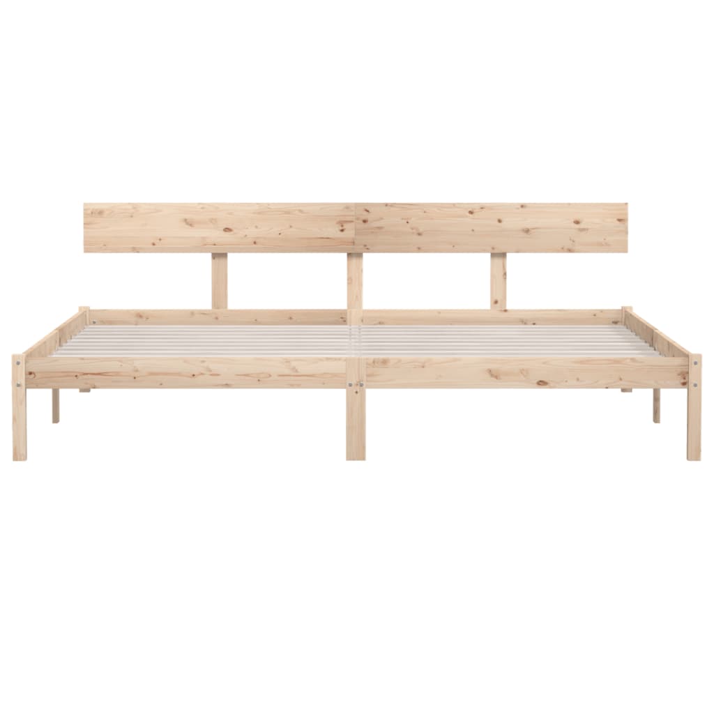 Bed Frame without Mattress Solid Wood Super King