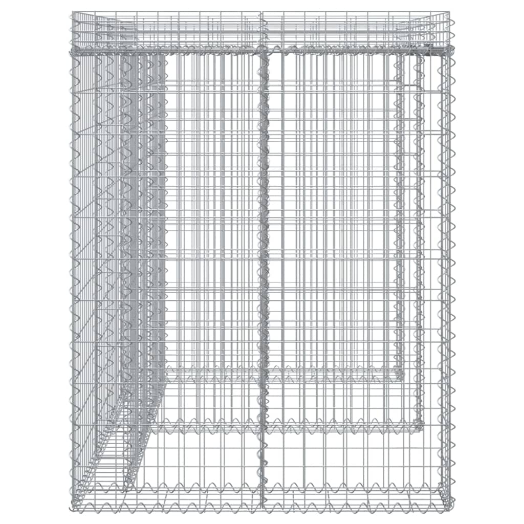 Gabion Wall for Garbage Bin 192x91x120 cm Galvanised Iron