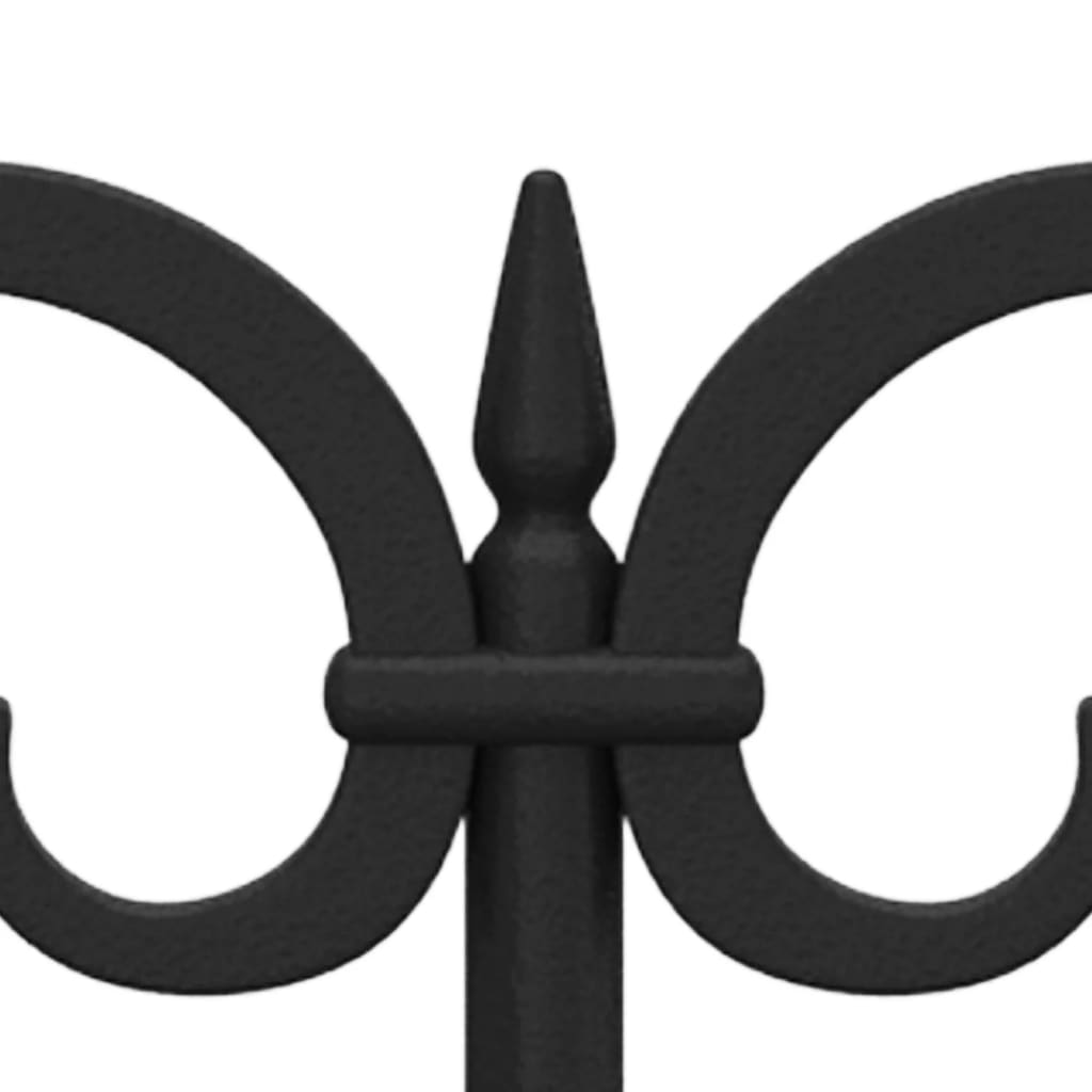 Lawn Edgings 17 pcs Black 10 m PP