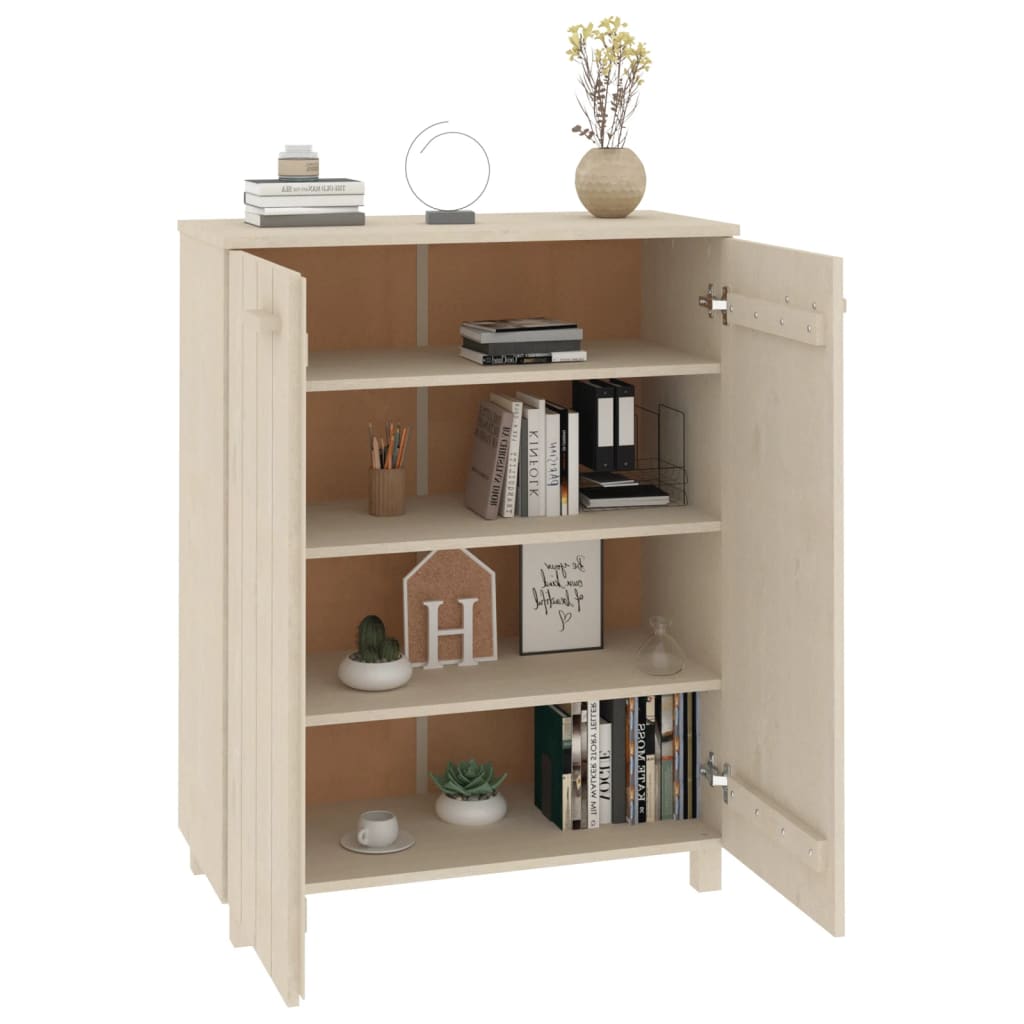 Shoe Cabinet HAMAR Honey Brown 85x40x108 cm Solid Wood Pine