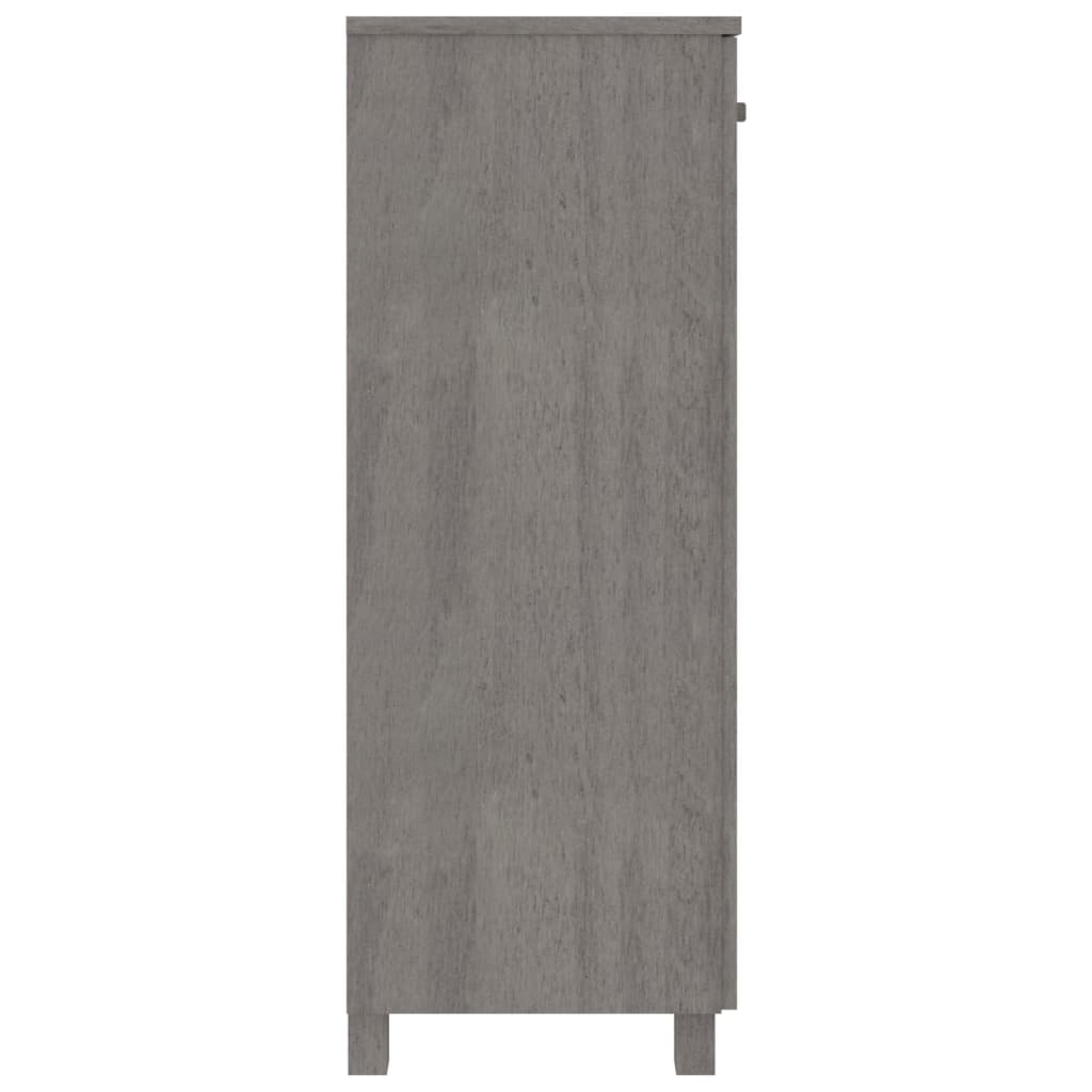 Shoe Cabinet HAMAR Light Grey 85x40x108 cm Solid Wood Pine