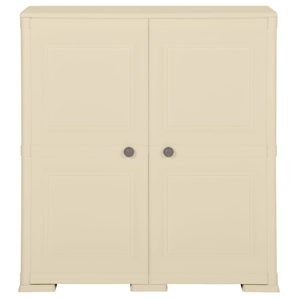 Plastic Cabinet 79x43x85.5 cm Wood Design Angora White