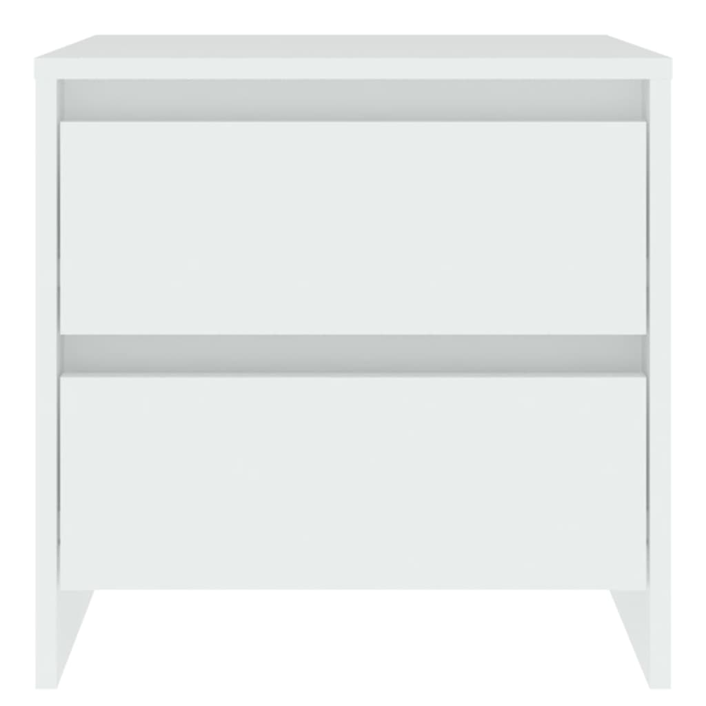 Bedside Cabinet White 45x34.5x44.5 cm Engineered Wood