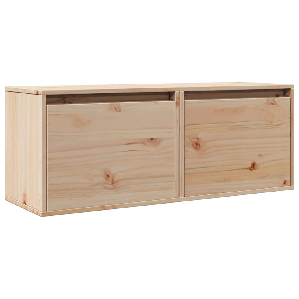 Wall Cabinets 2 pcs 45x30x35 cm Solid Pinewood