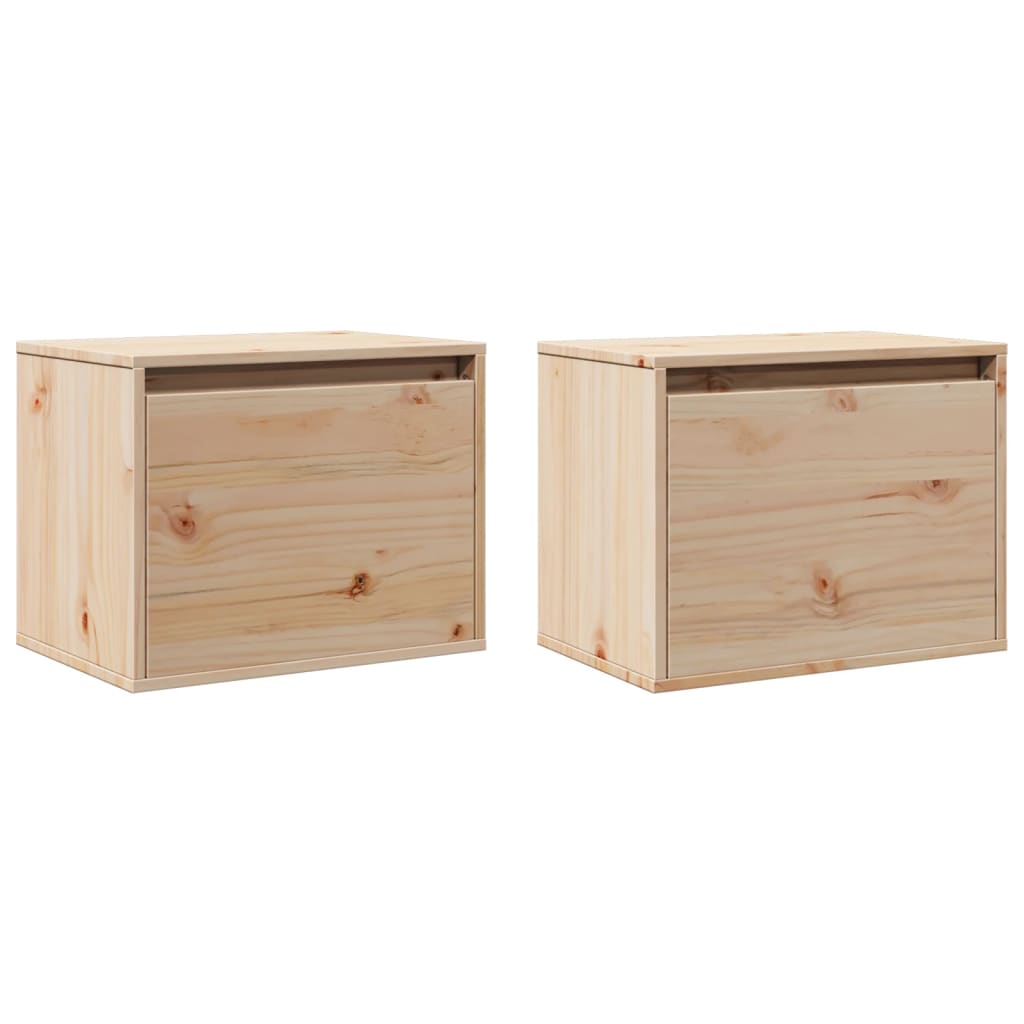 Wall Cabinets 2 pcs 45x30x35 cm Solid Pinewood