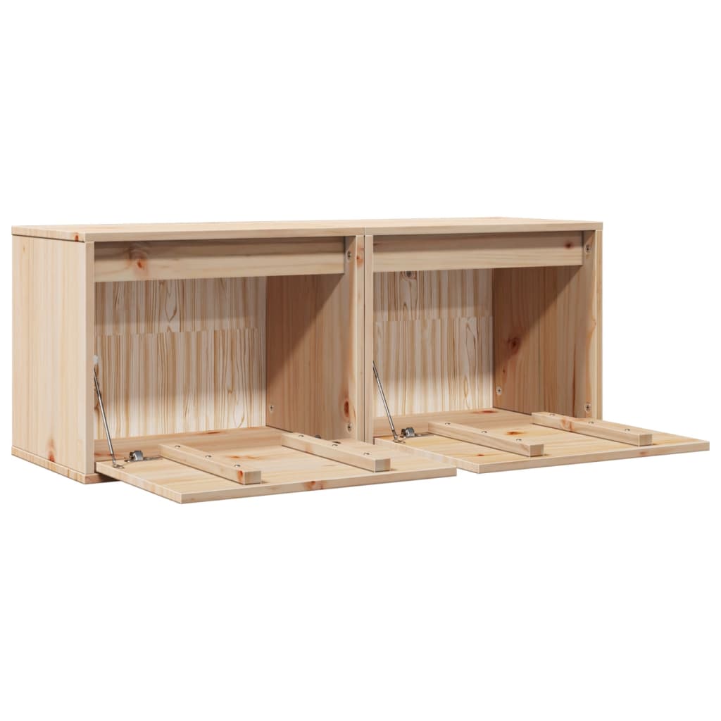 Wall Cabinets 2 pcs 45x30x35 cm Solid Pinewood