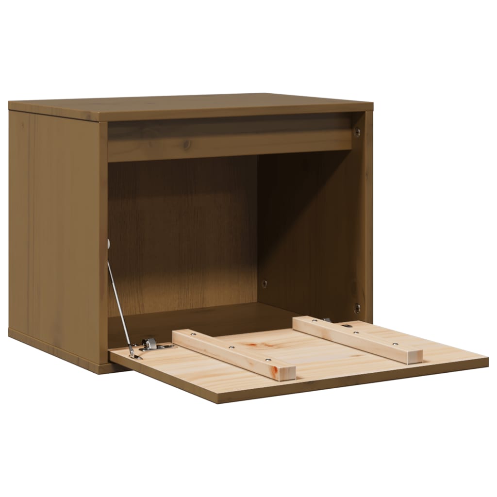 Wall Cabinet Honey Brown 45x30x35 cm Solid Pinewood