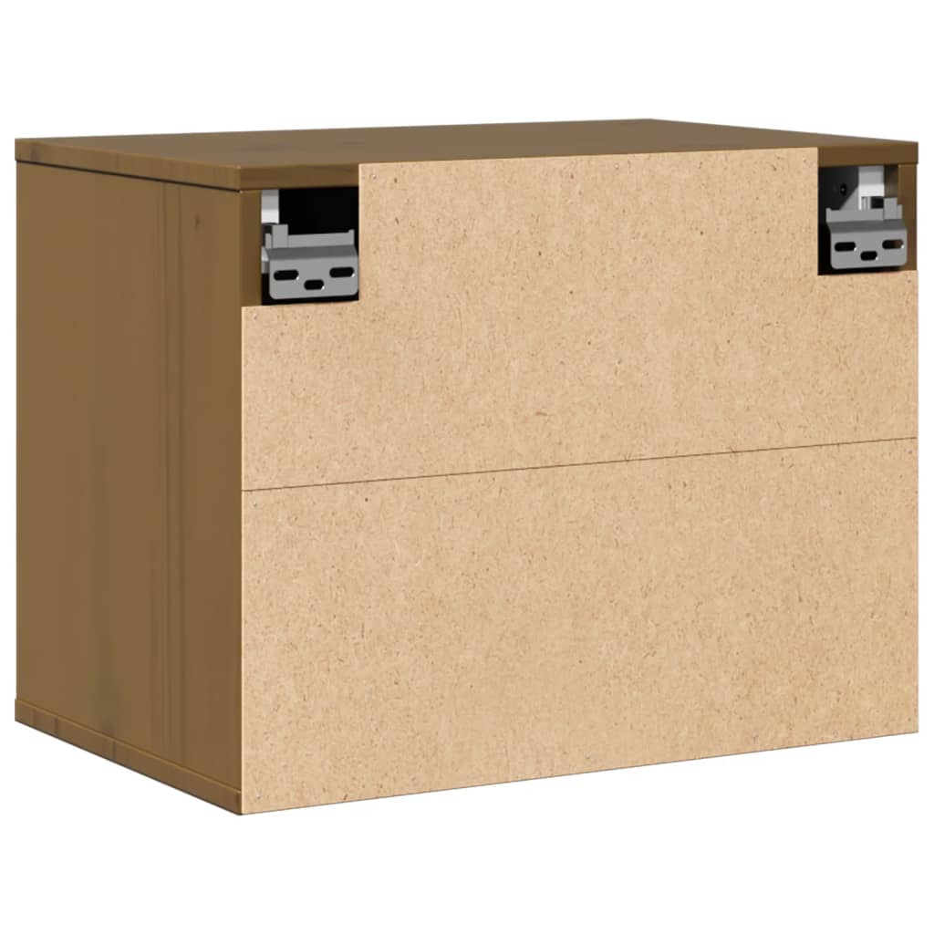 Wall Cabinet Honey Brown 45x30x35 cm Solid Pinewood