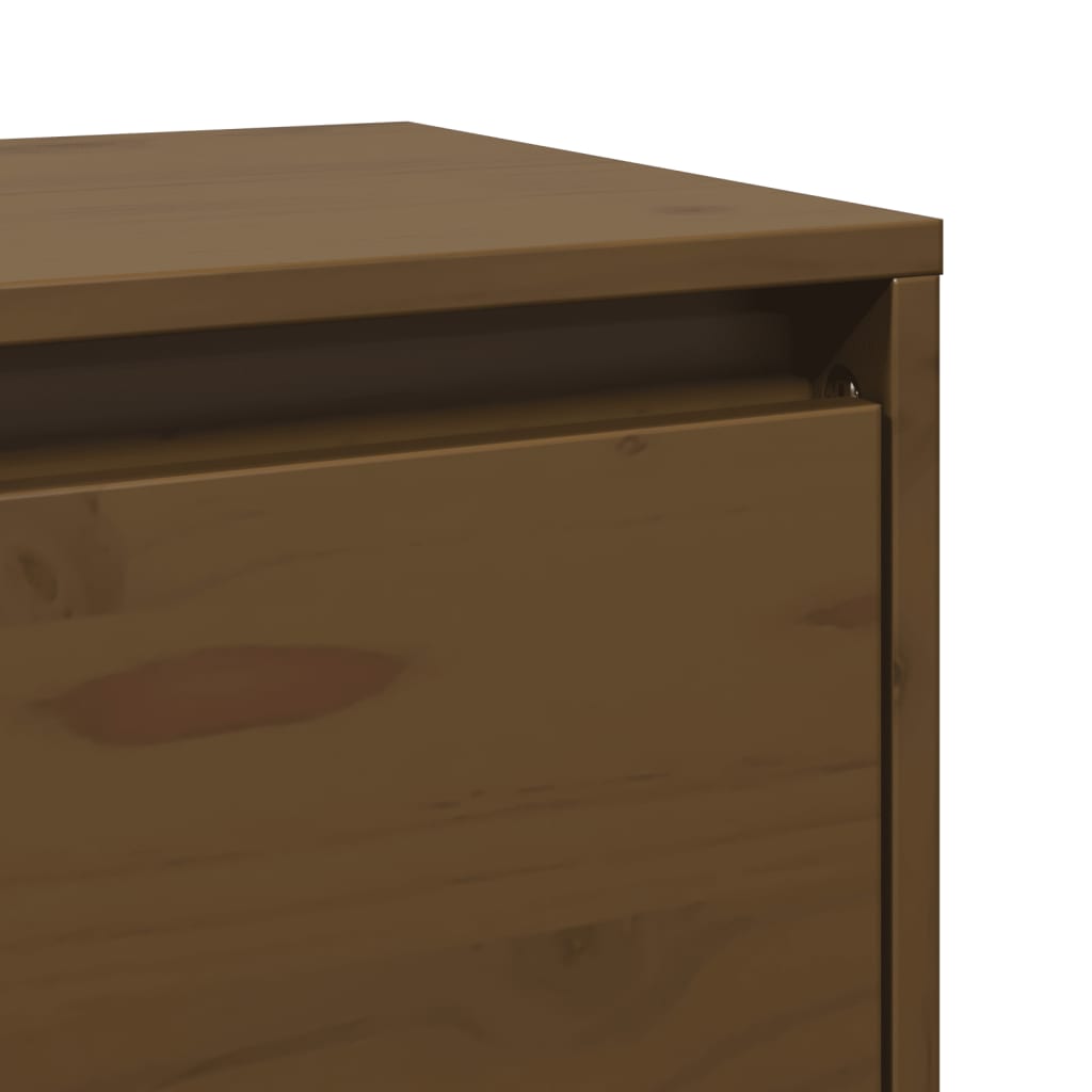 Wall Cabinet Honey Brown 45x30x35 cm Solid Pinewood