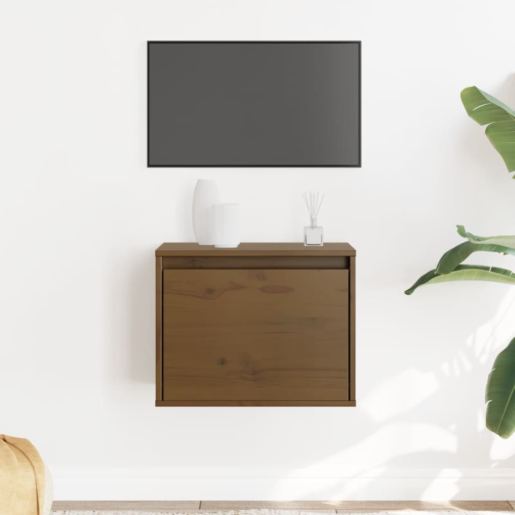 Wall Cabinet Honey Brown 45x30x35 cm Solid Pinewood