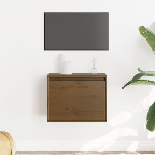 Wall Cabinet Honey Brown 45x30x35 cm Solid Pinewood