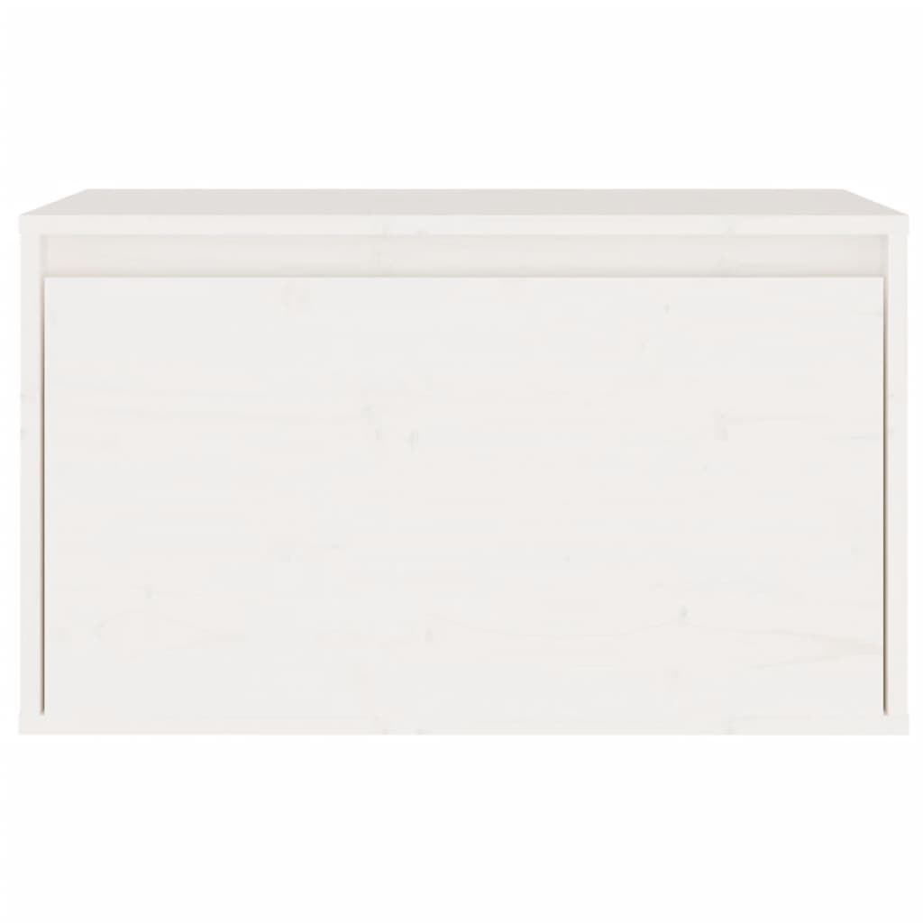 Wall Cabinet White 60x30x35 cm Solid Pinewood