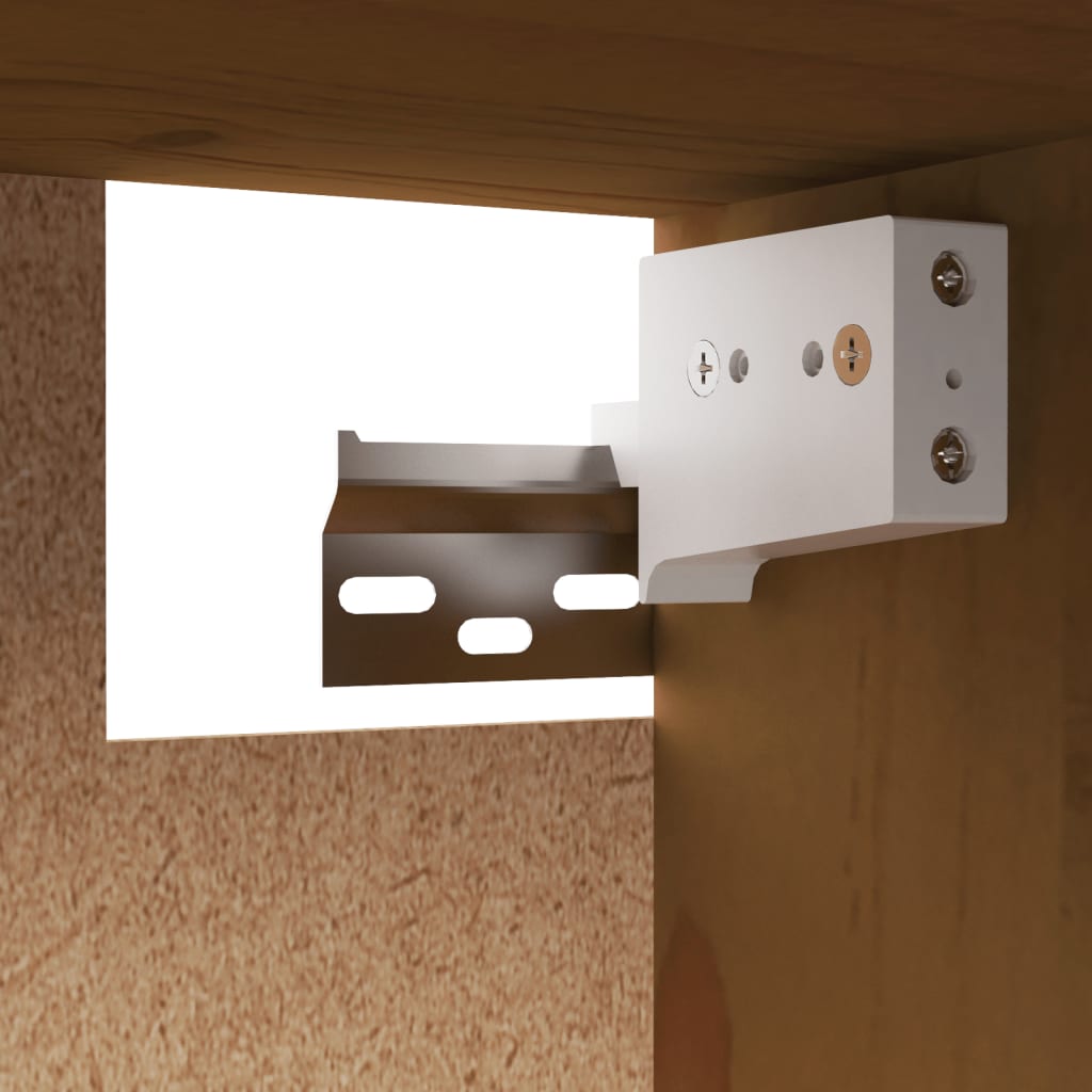Wall Cabinet Honey Brown 60x30x35 cm Solid Pinewood