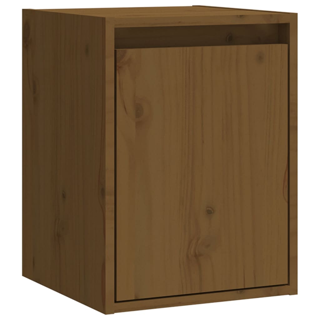 Wall Cabinet Honey Brown 30x30x40 cm Solid Wood Pine