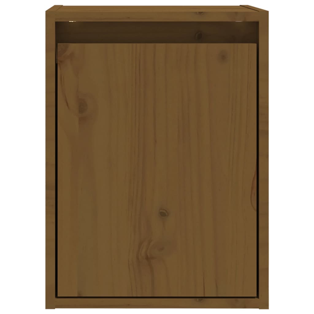 Wall Cabinets 2 pcs Honey Brown 30x30x40 cm Solid Wood Pine