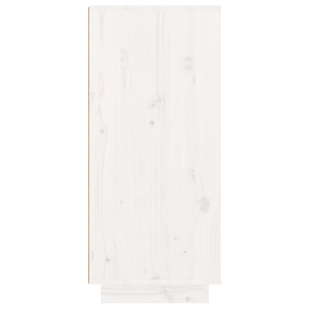 Shoe Cabinet White 60x35x80 cm Solid Wood Pine