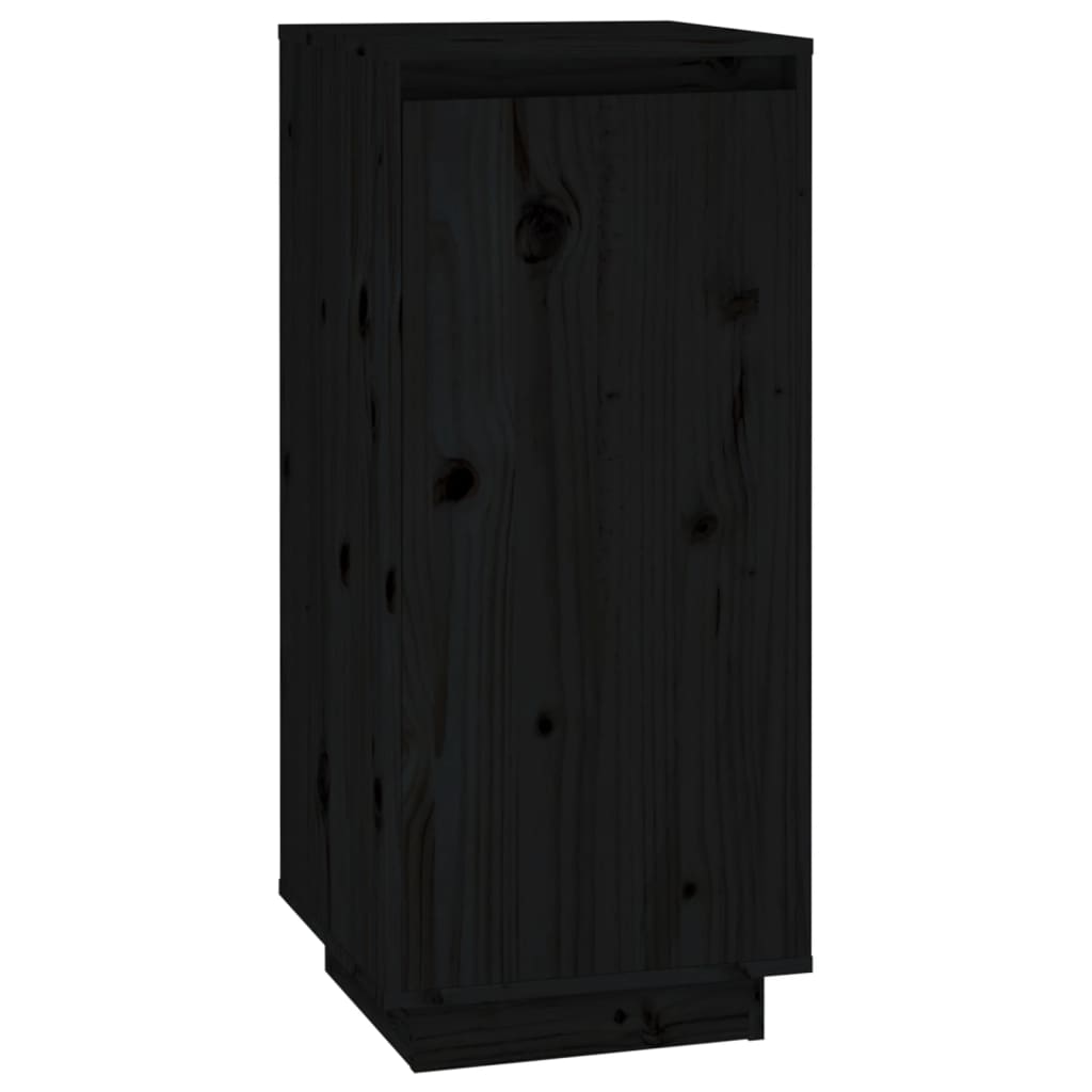 Shoe Cabinet Black 35x35x80 cm Solid Wood Pine