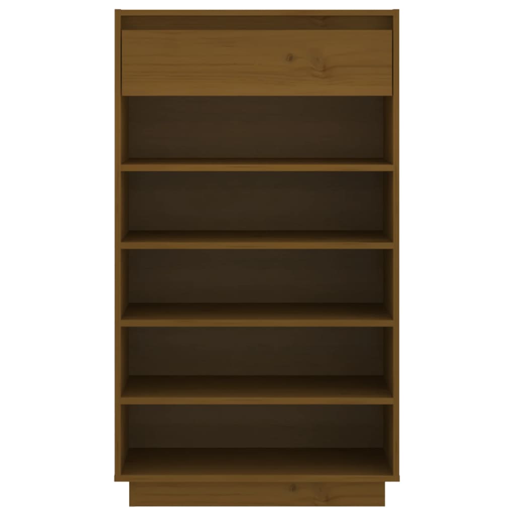 Shoe Cabinet Honey Brown 60x34x105 cm Solid Wood Pine