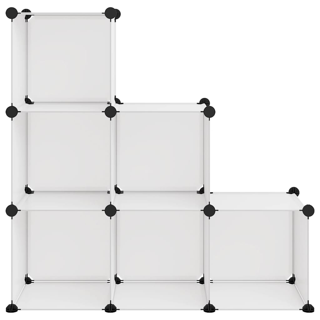 Storage Cube Organiser with 6 Cubes Transparent PP