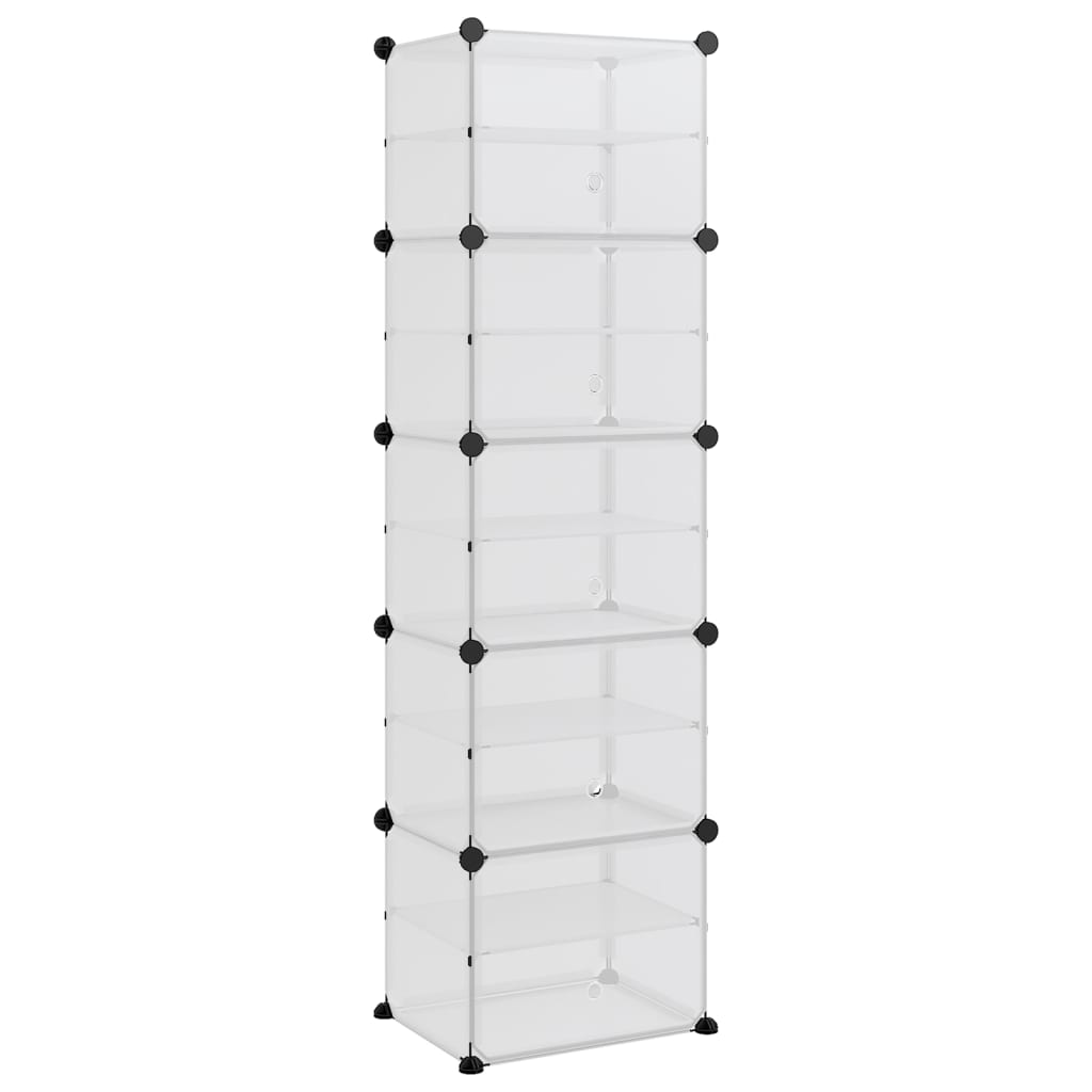 Shoe Rack Transparent 44x31.5x153.5 cm PP