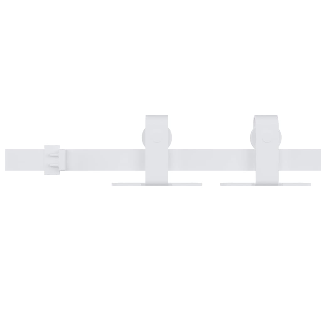 Mini Sliding Cabinet Door Kit Carbon Steel White 183 cm