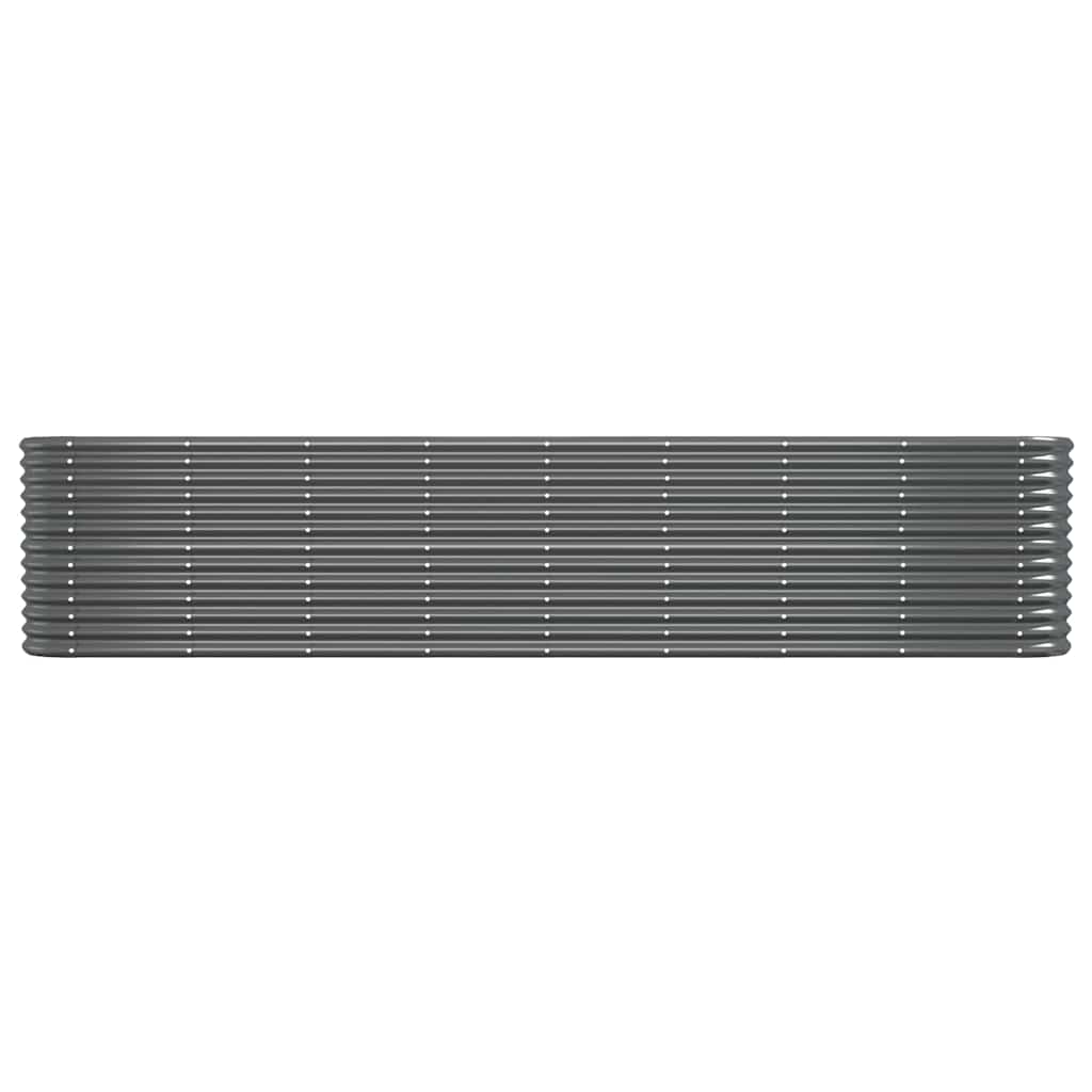 Garden Raised Bed Galvanised Steel 332x40x68 cm Anthracite