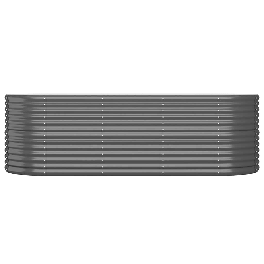 Garden Raised Bed Galvanised Steel 224x80x68 cm Anthracite
