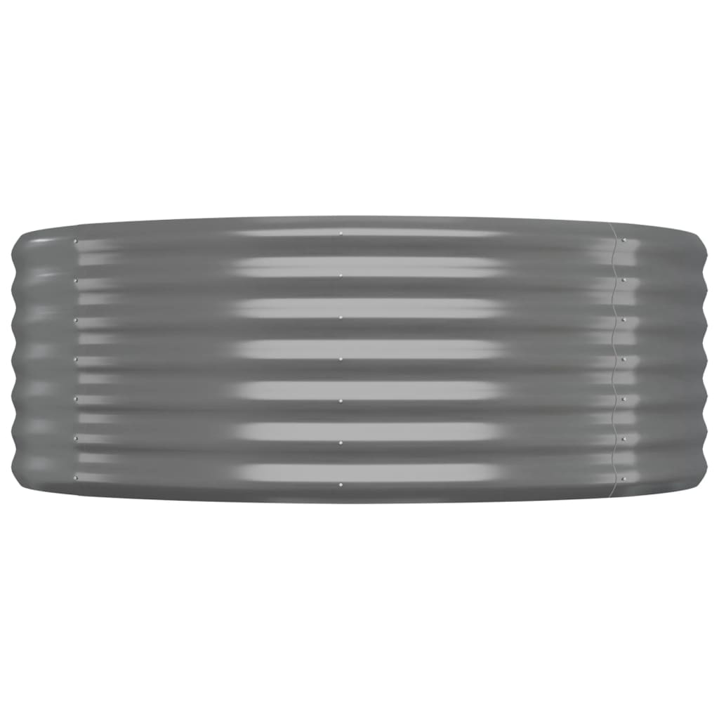 Garden Raised Bed Galvanised Steel 507x100x36 cm Grey