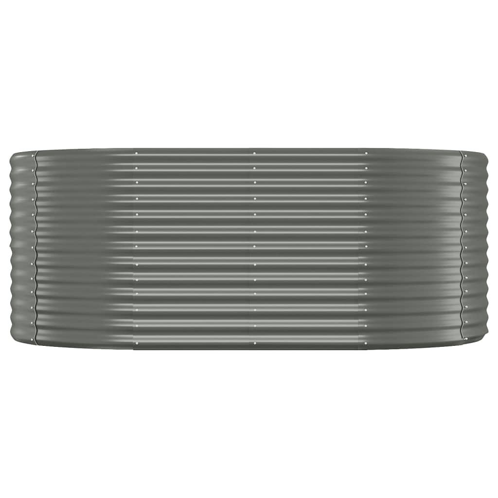 Garden Raised Bed Galvanised Steel 175x100x68 cm Grey