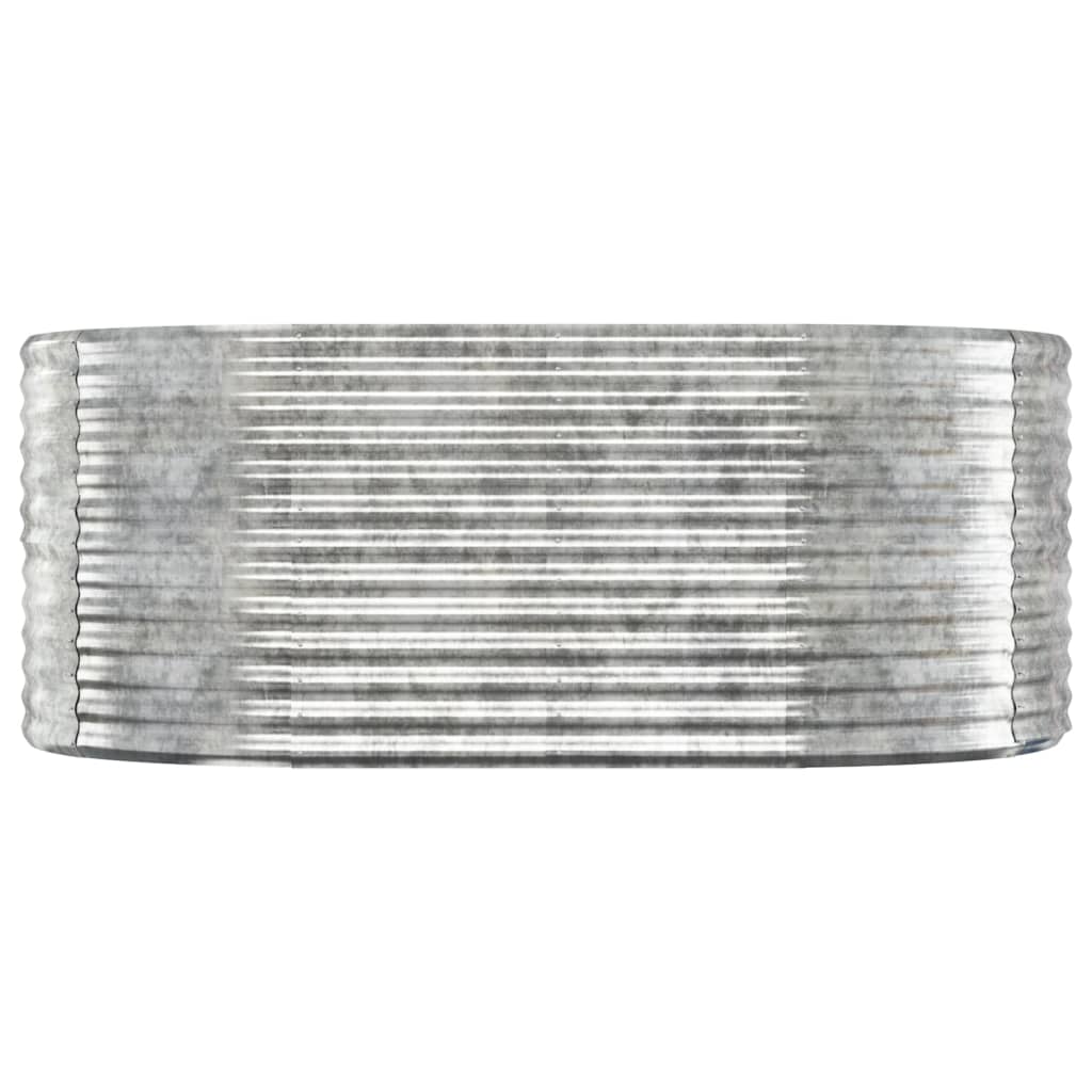Garden Raised Bed Galvanised Steel 175x100x68 cm Silver