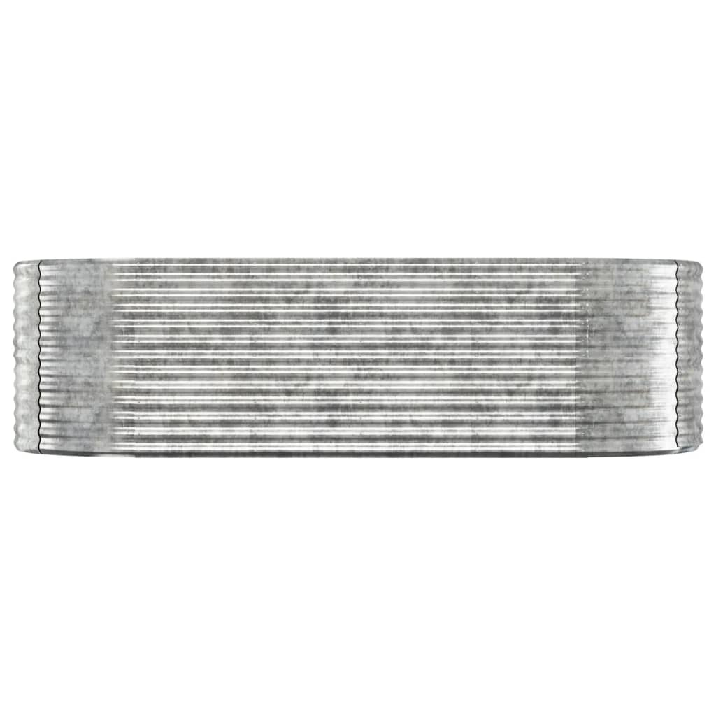 Garden Raised Bed Galvanised Steel 249x100x68 cm Silver