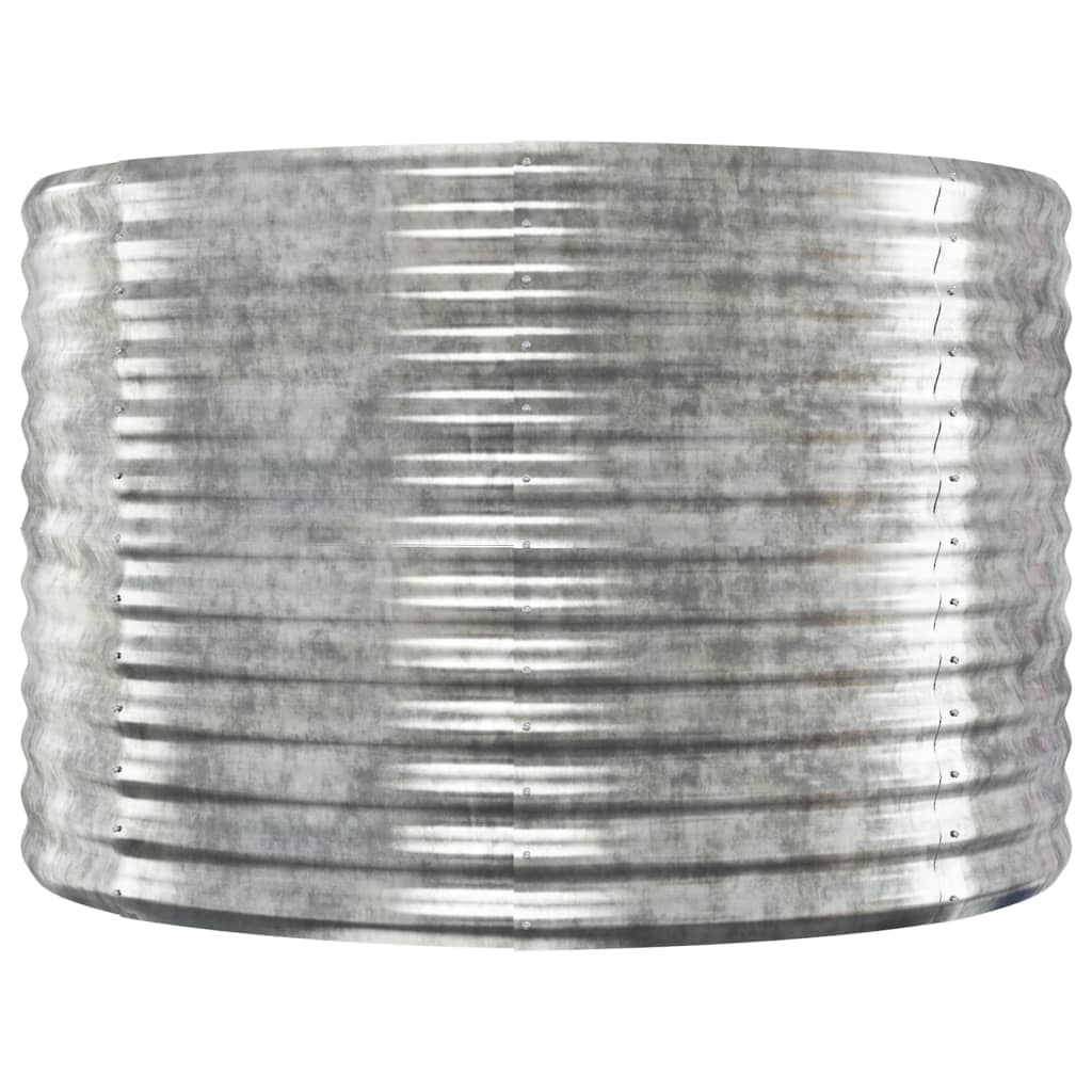 Garden Raised Bed Galvanised Steel 249x100x68 cm Silver