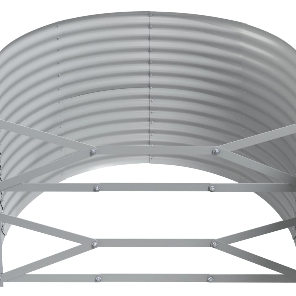 Garden Raised Bed Galvanised Steel 322x100x68 cm Brown