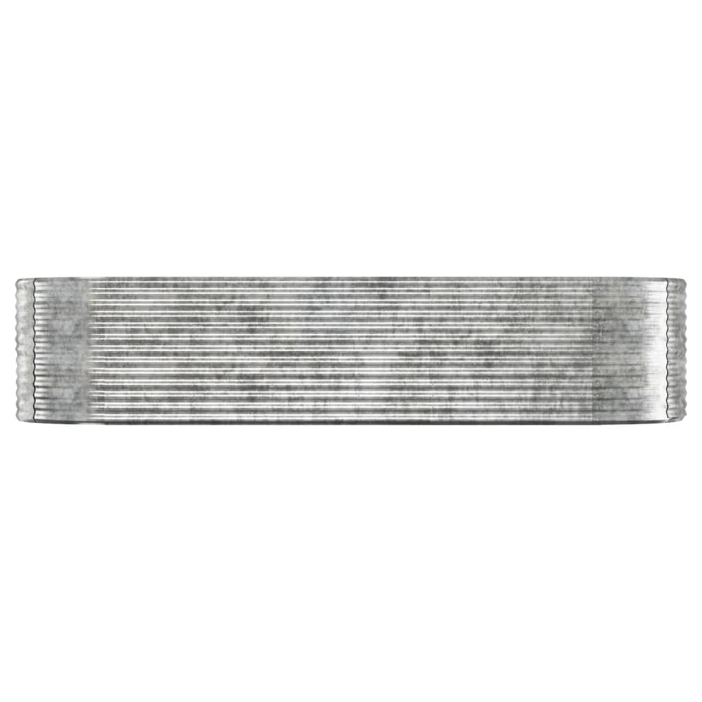 Garden Raised Bed Galvanised Steel 322x100x68 cm Silver