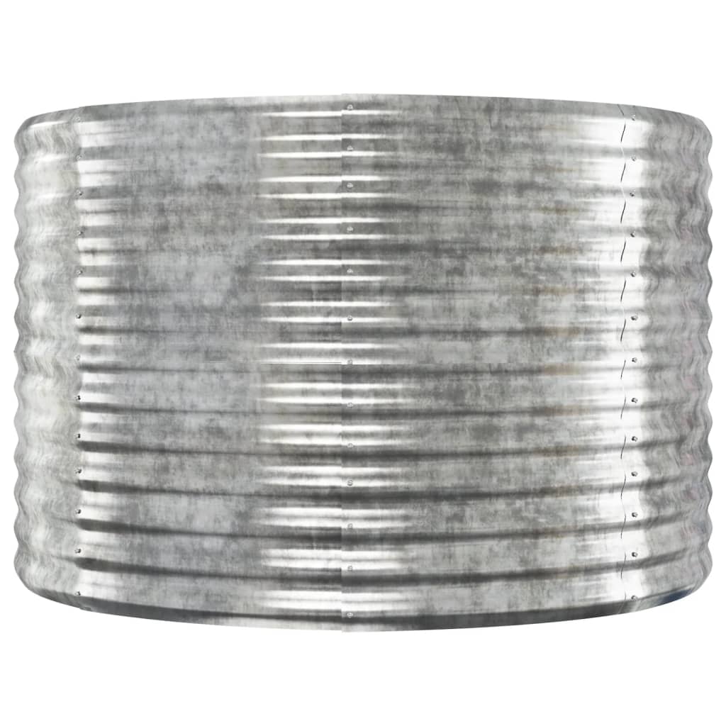 Garden Raised Bed Galvanised Steel 322x100x68 cm Silver