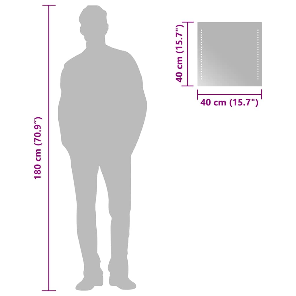 LED Bathroom Mirror 40x40 cm