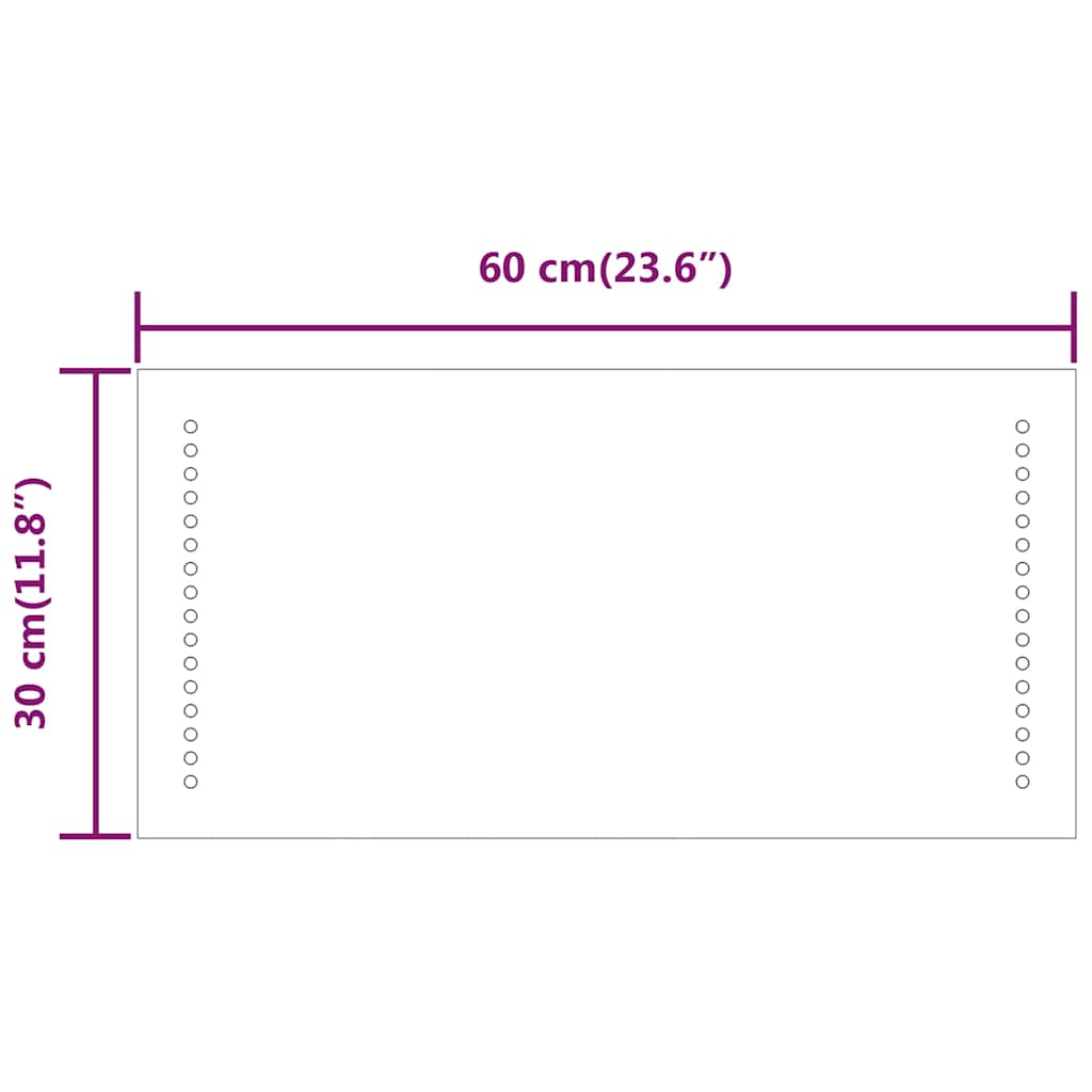 LED Bathroom Mirror 60x30 cm